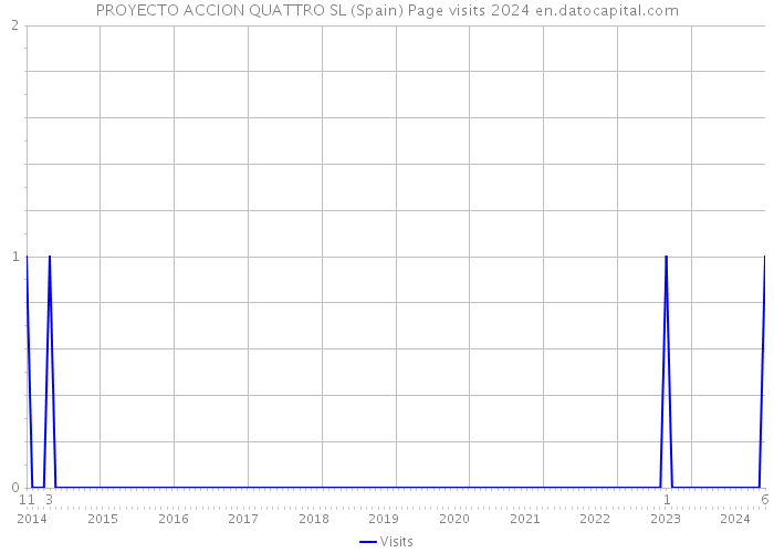 PROYECTO ACCION QUATTRO SL (Spain) Page visits 2024 