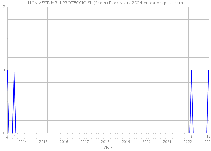 LICA VESTUARI I PROTECCIO SL (Spain) Page visits 2024 