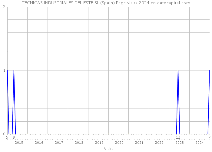 TECNICAS INDUSTRIALES DEL ESTE SL (Spain) Page visits 2024 