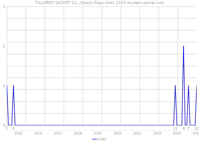 TALLERES SAORET S.L. (Spain) Page visits 2024 