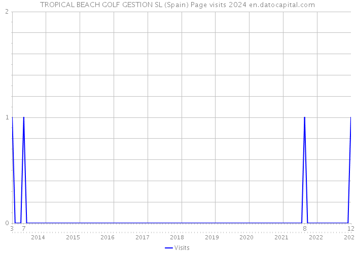 TROPICAL BEACH GOLF GESTION SL (Spain) Page visits 2024 