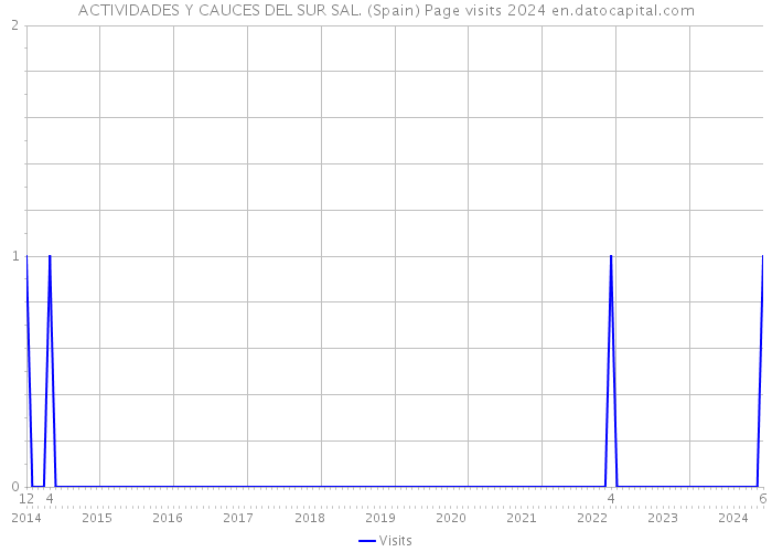 ACTIVIDADES Y CAUCES DEL SUR SAL. (Spain) Page visits 2024 