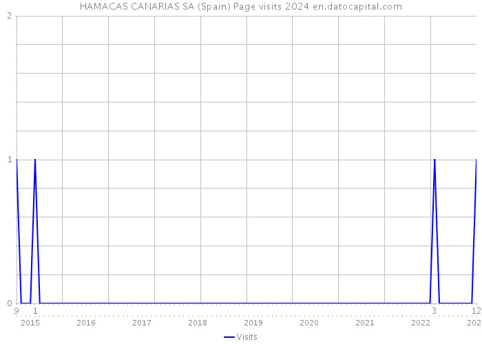 HAMACAS CANARIAS SA (Spain) Page visits 2024 