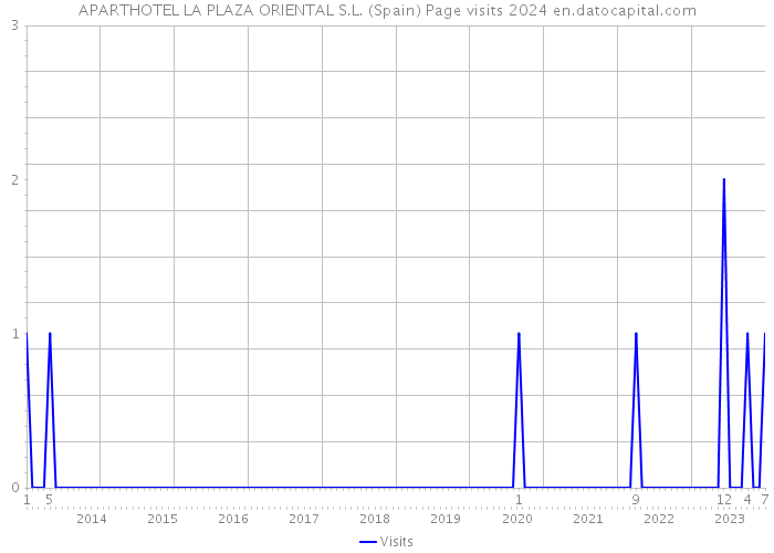 APARTHOTEL LA PLAZA ORIENTAL S.L. (Spain) Page visits 2024 