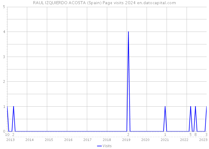 RAUL IZQUIERDO ACOSTA (Spain) Page visits 2024 