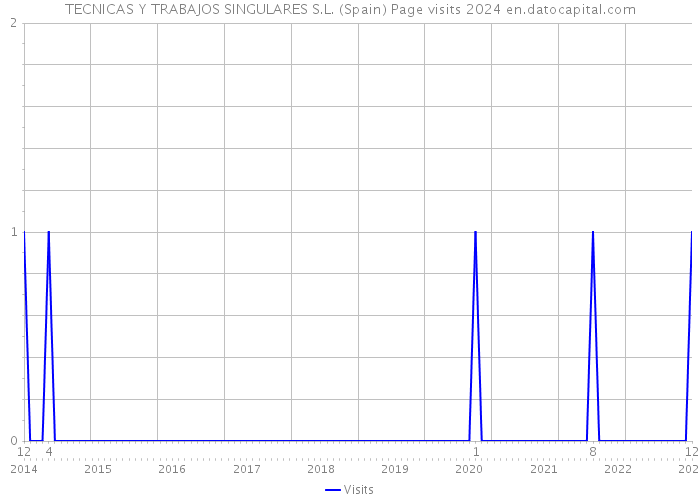 TECNICAS Y TRABAJOS SINGULARES S.L. (Spain) Page visits 2024 