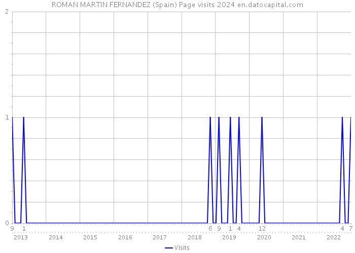 ROMAN MARTIN FERNANDEZ (Spain) Page visits 2024 