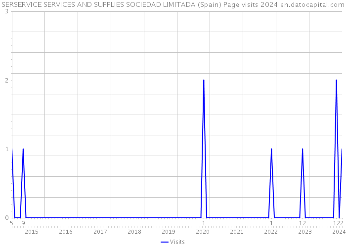 SERSERVICE SERVICES AND SUPPLIES SOCIEDAD LIMITADA (Spain) Page visits 2024 
