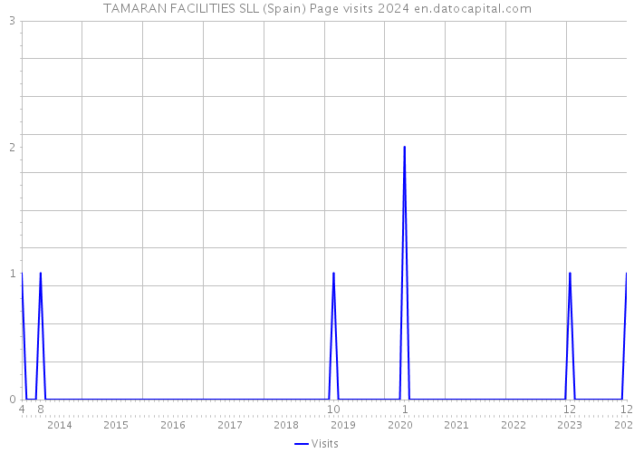 TAMARAN FACILITIES SLL (Spain) Page visits 2024 
