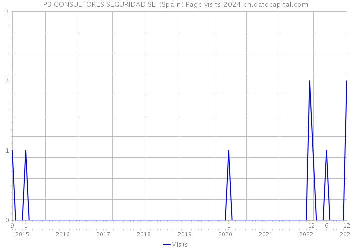 P3 CONSULTORES SEGURIDAD SL. (Spain) Page visits 2024 