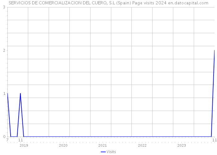 SERVICIOS DE COMERCIALIZACION DEL CUERO, S.L (Spain) Page visits 2024 