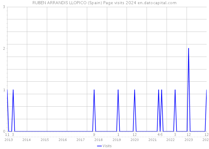 RUBEN ARRANDIS LLOPICO (Spain) Page visits 2024 