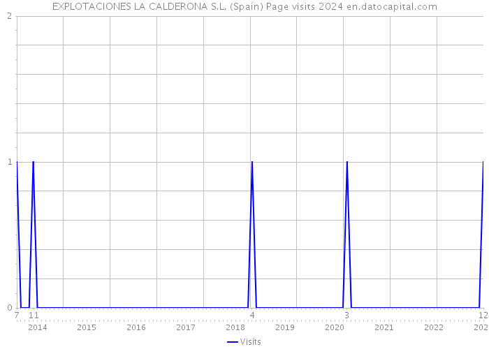 EXPLOTACIONES LA CALDERONA S.L. (Spain) Page visits 2024 