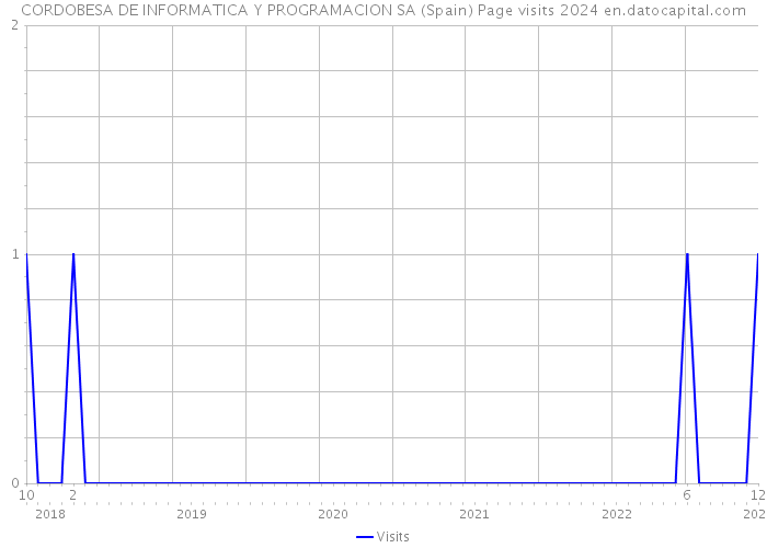CORDOBESA DE INFORMATICA Y PROGRAMACION SA (Spain) Page visits 2024 