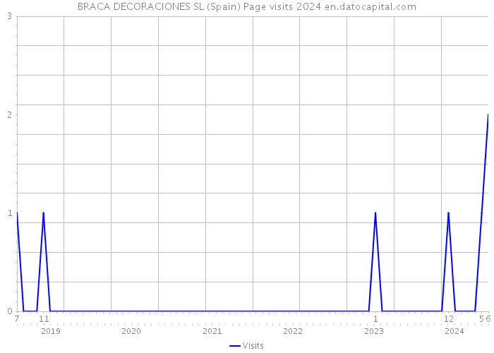 BRACA DECORACIONES SL (Spain) Page visits 2024 