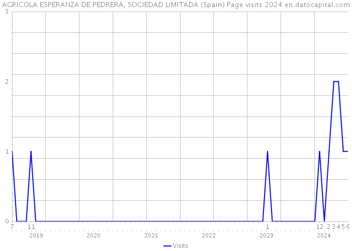 AGRICOLA ESPERANZA DE PEDRERA, SOCIEDAD LIMITADA (Spain) Page visits 2024 