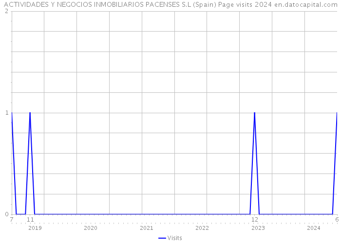 ACTIVIDADES Y NEGOCIOS INMOBILIARIOS PACENSES S.L (Spain) Page visits 2024 