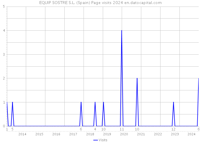 EQUIP SOSTRE S.L. (Spain) Page visits 2024 