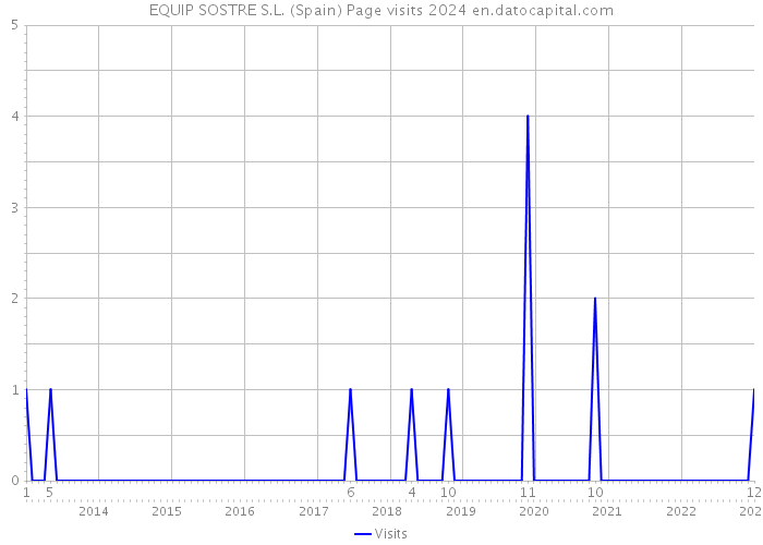 EQUIP SOSTRE S.L. (Spain) Page visits 2024 