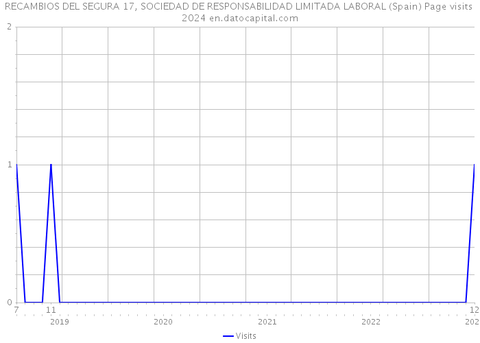 RECAMBIOS DEL SEGURA 17, SOCIEDAD DE RESPONSABILIDAD LIMITADA LABORAL (Spain) Page visits 2024 