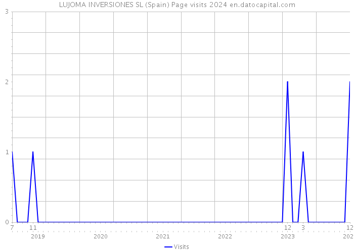 LUJOMA INVERSIONES SL (Spain) Page visits 2024 