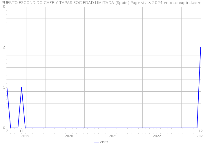 PUERTO ESCONDIDO CAFE Y TAPAS SOCIEDAD LIMITADA (Spain) Page visits 2024 