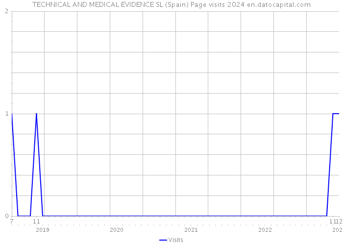 TECHNICAL AND MEDICAL EVIDENCE SL (Spain) Page visits 2024 
