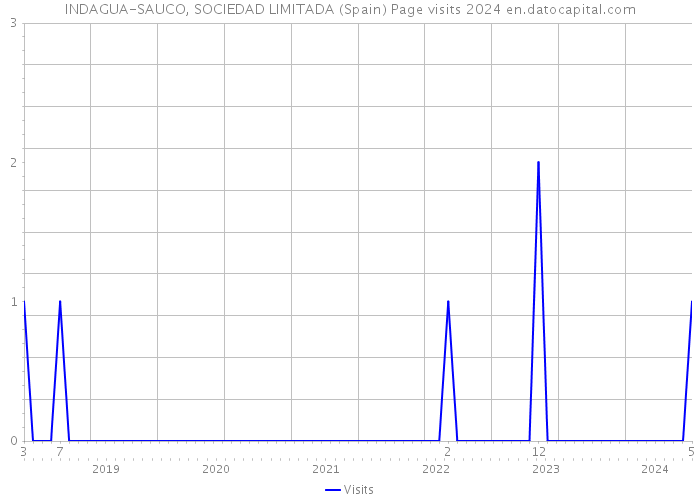 INDAGUA-SAUCO, SOCIEDAD LIMITADA (Spain) Page visits 2024 