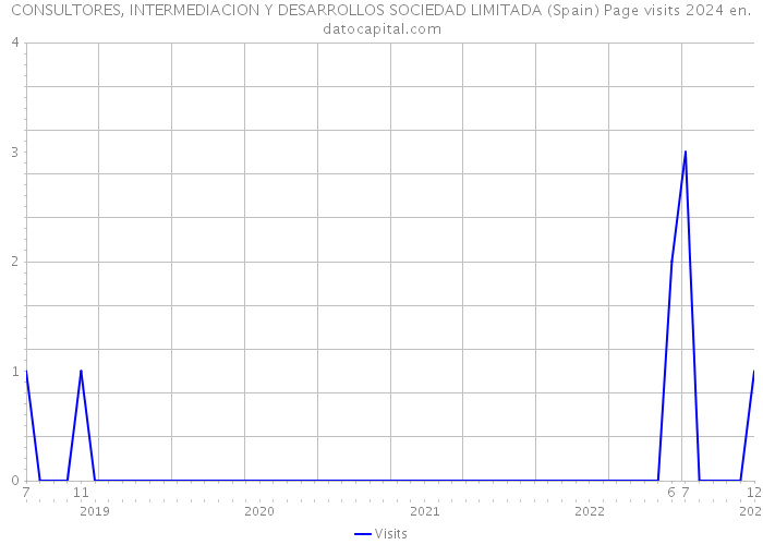 CONSULTORES, INTERMEDIACION Y DESARROLLOS SOCIEDAD LIMITADA (Spain) Page visits 2024 