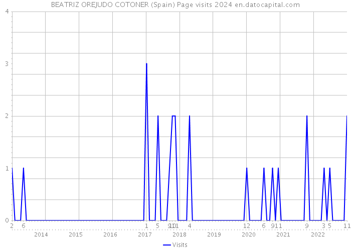 BEATRIZ OREJUDO COTONER (Spain) Page visits 2024 