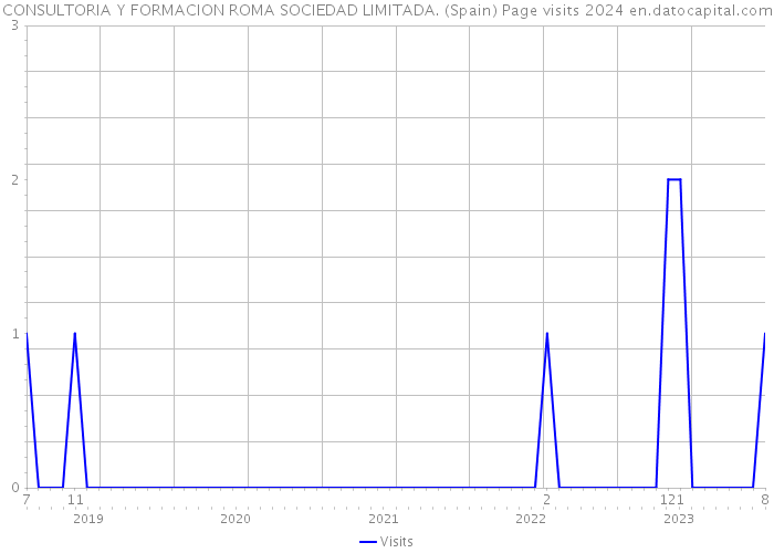 CONSULTORIA Y FORMACION ROMA SOCIEDAD LIMITADA. (Spain) Page visits 2024 