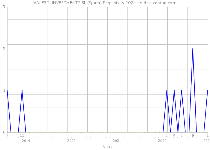 VALERDI INVESTMENTS SL (Spain) Page visits 2024 