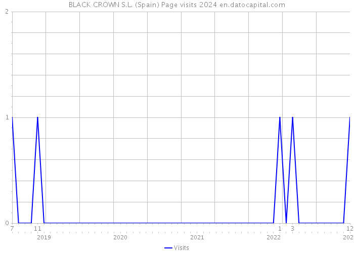 BLACK CROWN S.L. (Spain) Page visits 2024 