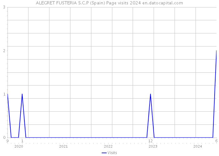 ALEGRET FUSTERIA S.C.P (Spain) Page visits 2024 