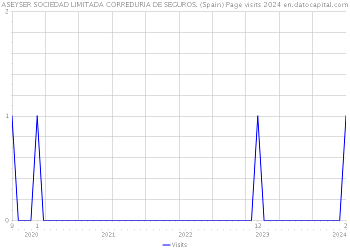 ASEYSER SOCIEDAD LIMITADA CORREDURIA DE SEGUROS. (Spain) Page visits 2024 