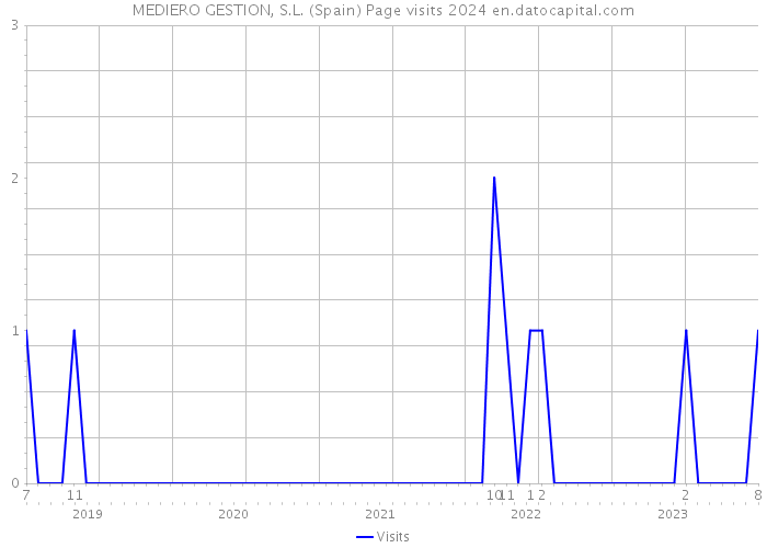 MEDIERO GESTION, S.L. (Spain) Page visits 2024 
