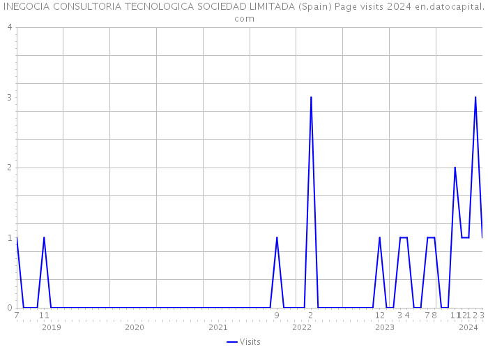 INEGOCIA CONSULTORIA TECNOLOGICA SOCIEDAD LIMITADA (Spain) Page visits 2024 