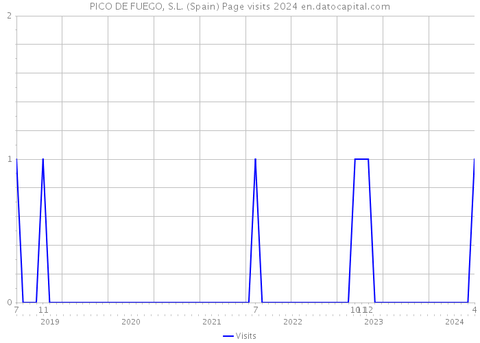 PICO DE FUEGO, S.L. (Spain) Page visits 2024 