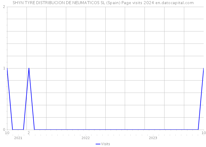 SHYN TYRE DISTRIBUCION DE NEUMATICOS SL (Spain) Page visits 2024 