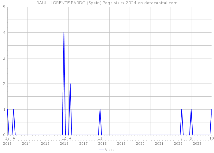 RAUL LLORENTE PARDO (Spain) Page visits 2024 