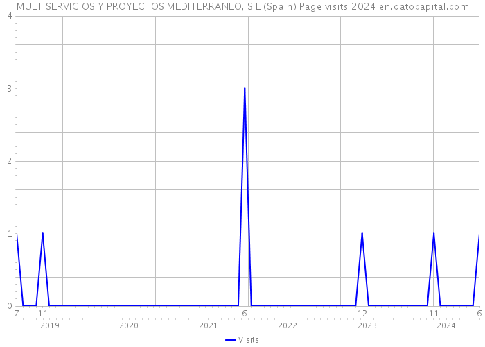 MULTISERVICIOS Y PROYECTOS MEDITERRANEO, S.L (Spain) Page visits 2024 