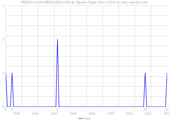 MESON LUNA RESTAURACION SL (Spain) Page visits 2024 