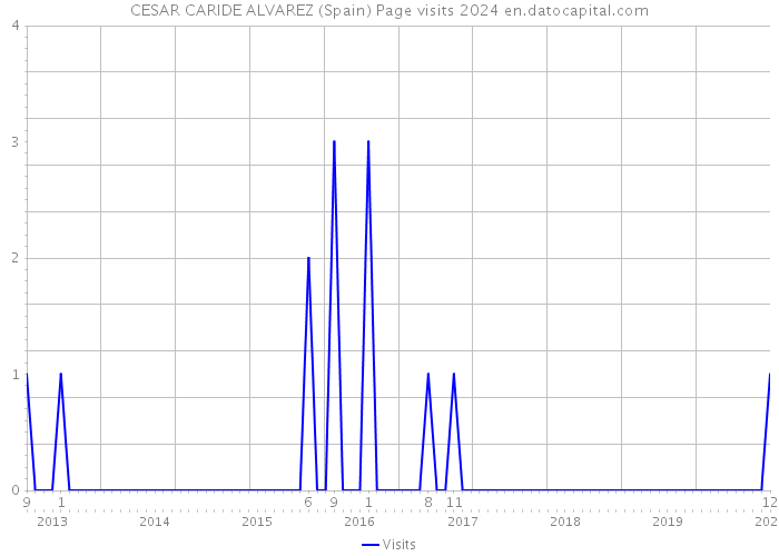 CESAR CARIDE ALVAREZ (Spain) Page visits 2024 