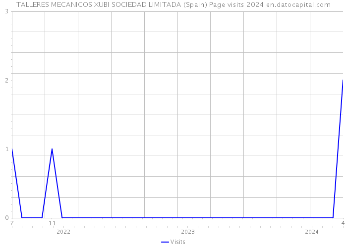 TALLERES MECANICOS XUBI SOCIEDAD LIMITADA (Spain) Page visits 2024 