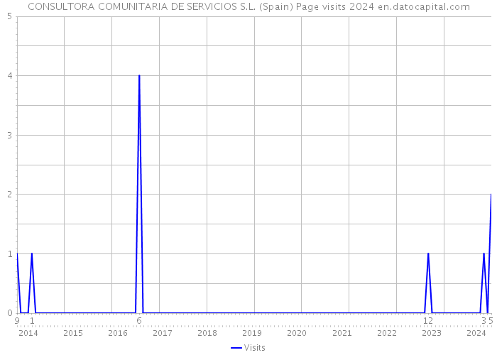 CONSULTORA COMUNITARIA DE SERVICIOS S.L. (Spain) Page visits 2024 