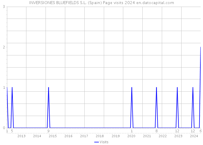 INVERSIONES BLUEFIELDS S.L. (Spain) Page visits 2024 