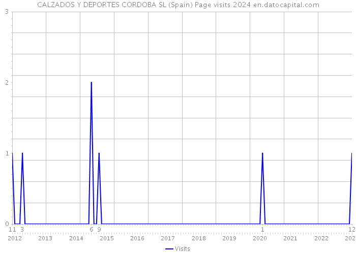 CALZADOS Y DEPORTES CORDOBA SL (Spain) Page visits 2024 