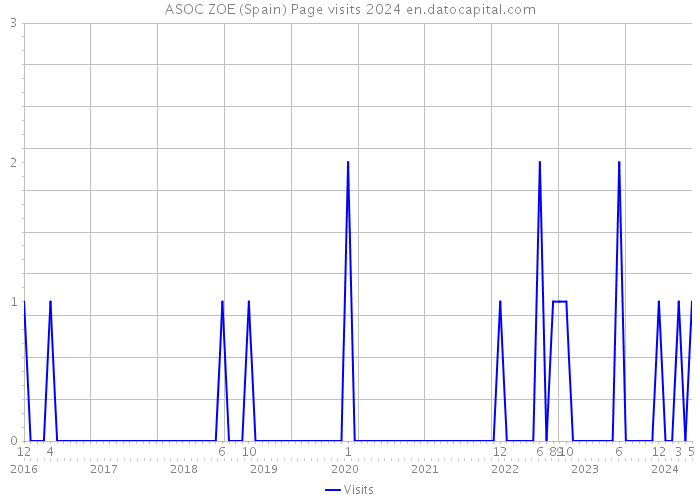 ASOC ZOE (Spain) Page visits 2024 