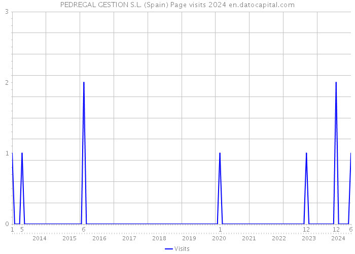 PEDREGAL GESTION S.L. (Spain) Page visits 2024 