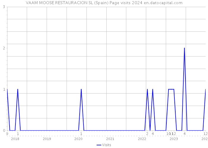VAAM MOOSE RESTAURACION SL (Spain) Page visits 2024 